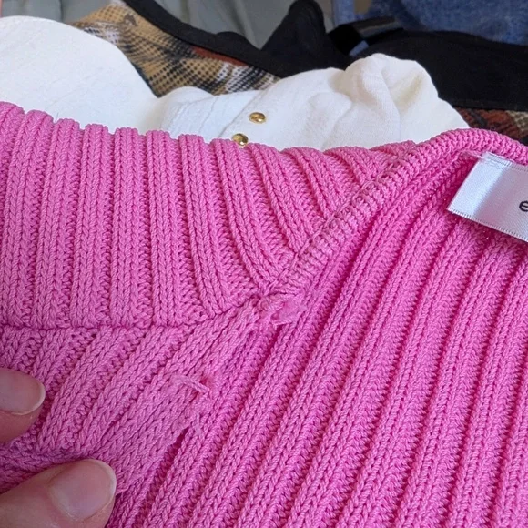 Endless Rose Pink Knit Top Size XS Long Sleeve Ribbed - Picture 4 of 12
